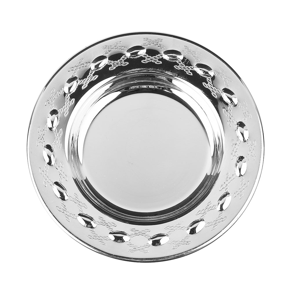 Tray For Mini Kiddush Cup 925 Silver Coated XP Design 4" - LEHADAR