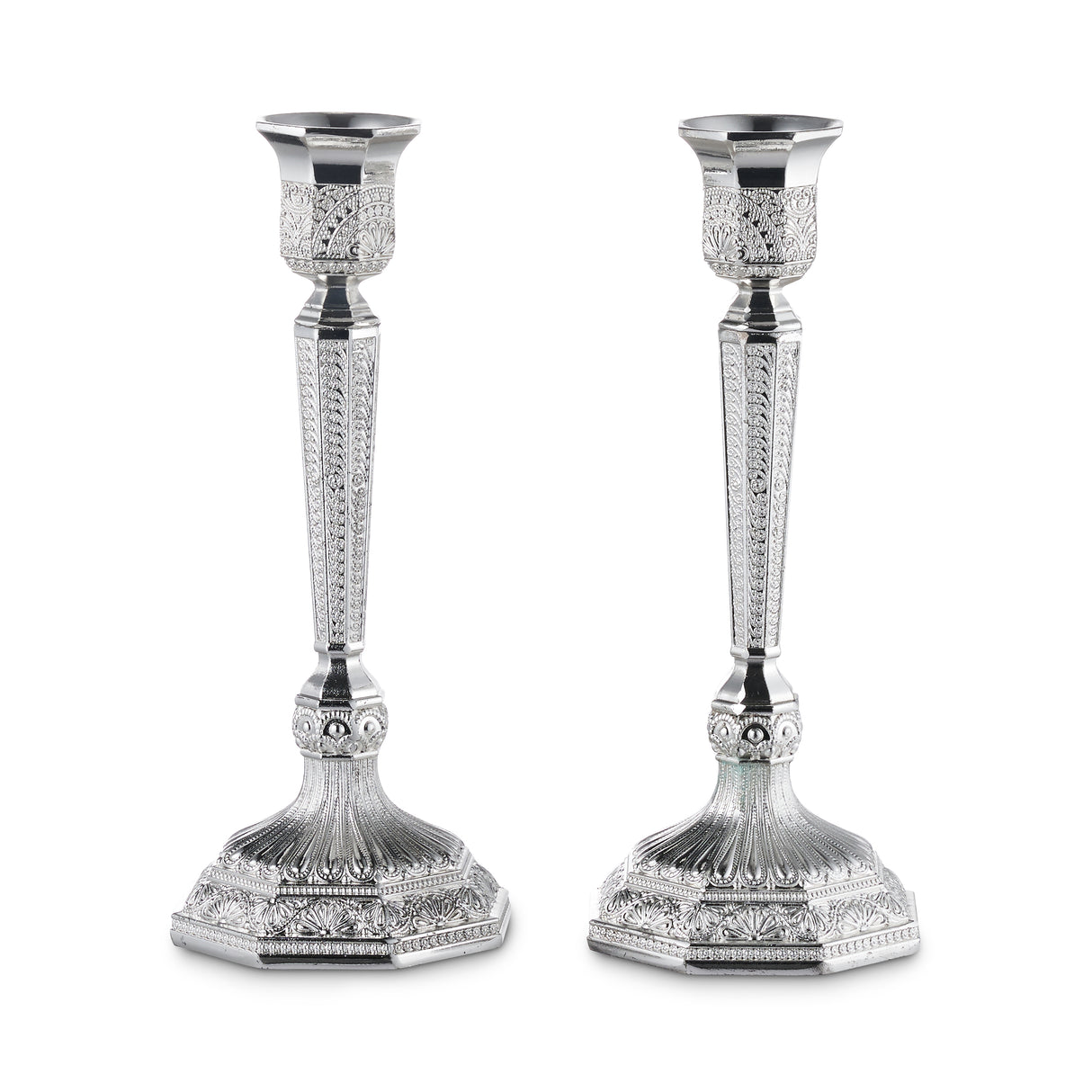 Candle Holder Filigree Silver Plated - LEHADAR