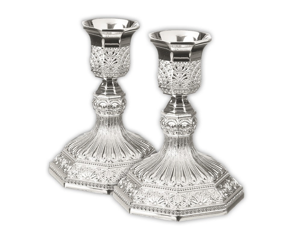 Candle Holder Filigree Silver Plated - LEHADAR