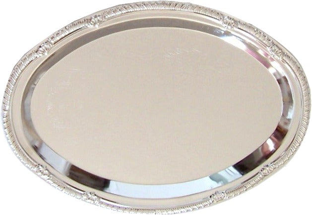 Nickel Tray Oval Shape 8.75x12 " - LEHADAR