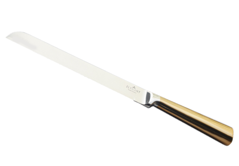 Stainless Steel Knife Gold Handle Non Serrated 13" - LEHADAR