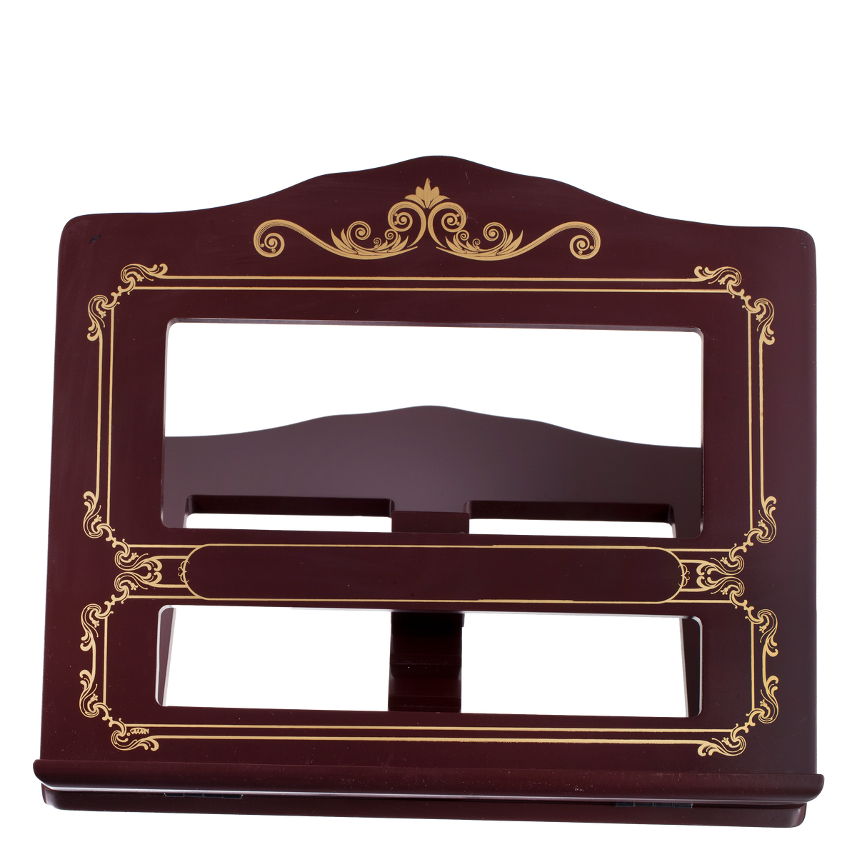 Wooden Book Stand With Gold Design 13.5 x11.5 " - LEHADAR