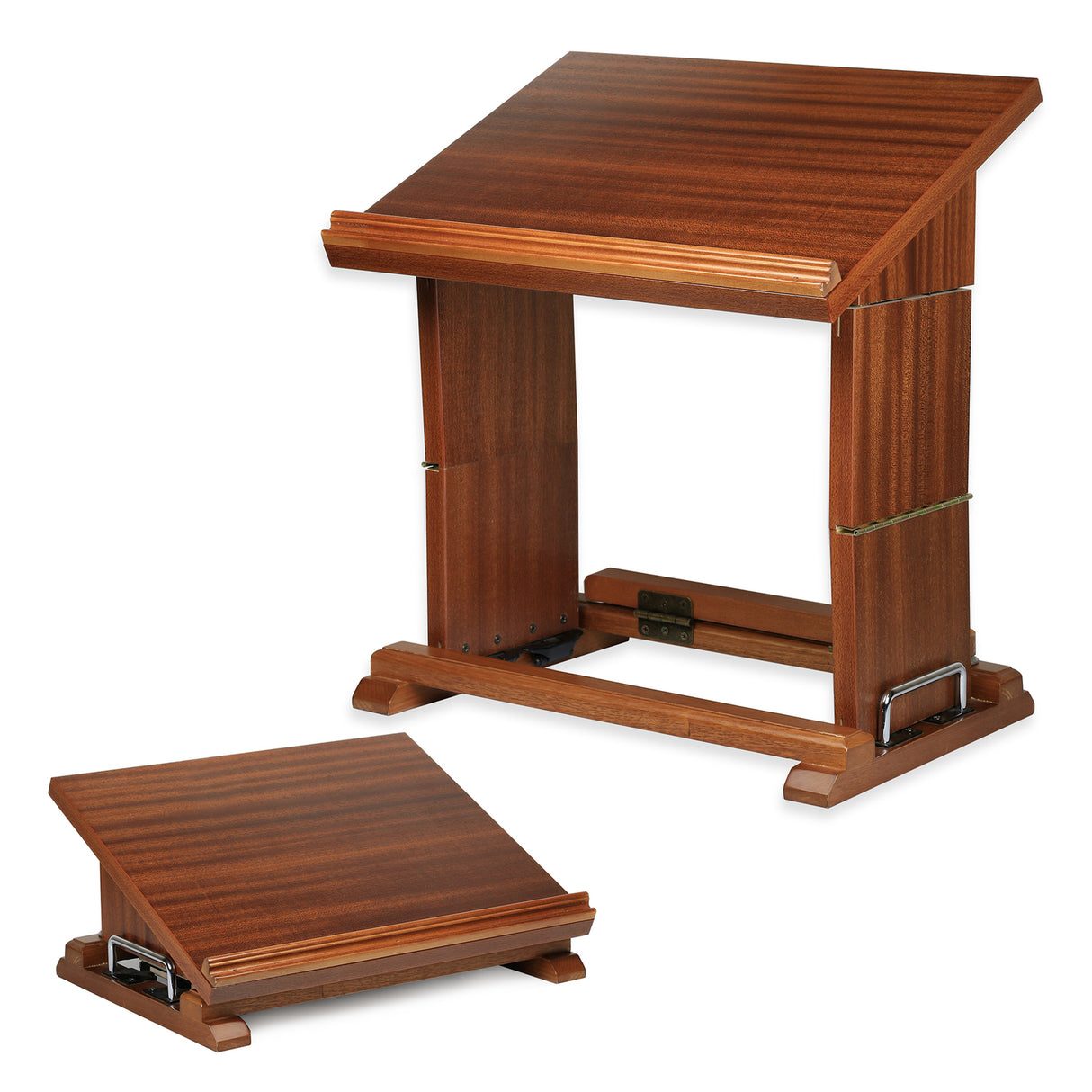 Book Stand Table Top Mahogany Sit Or Stand Foldable Stands up to 18"Hx12x16 - LEHADAR