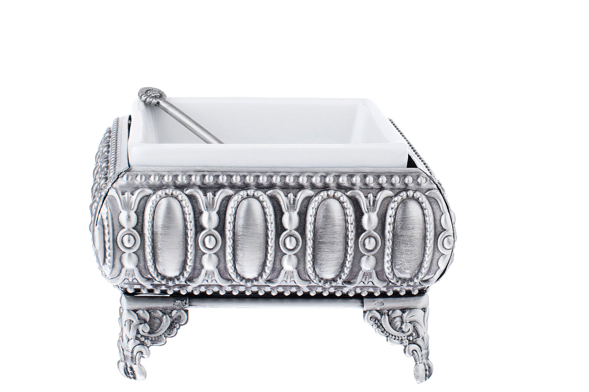 Pewter Dish Oval Design 5X5" - LEHADAR