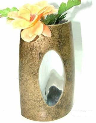 Vase gold metal 7.5x3.5 - LEHADAR