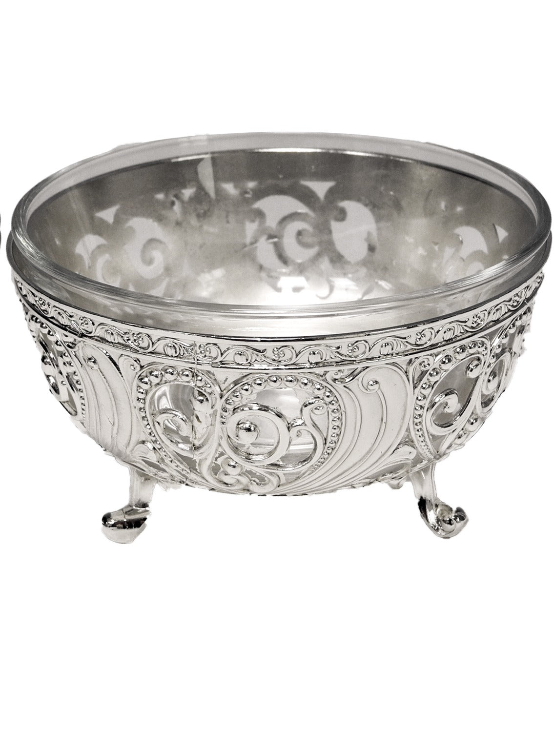 Dip and Container Dish Silver Plated 5x2.5" - LEHADAR