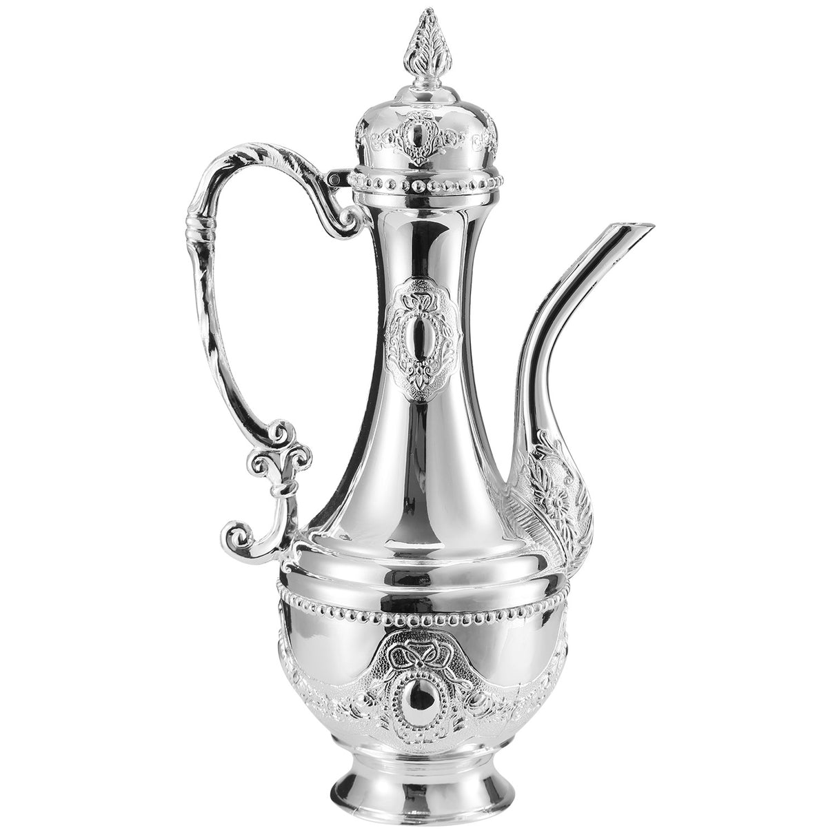 Chanukah Kriegel /Oil Bottle Silver Plated With Cover 10.5" - LEHADAR