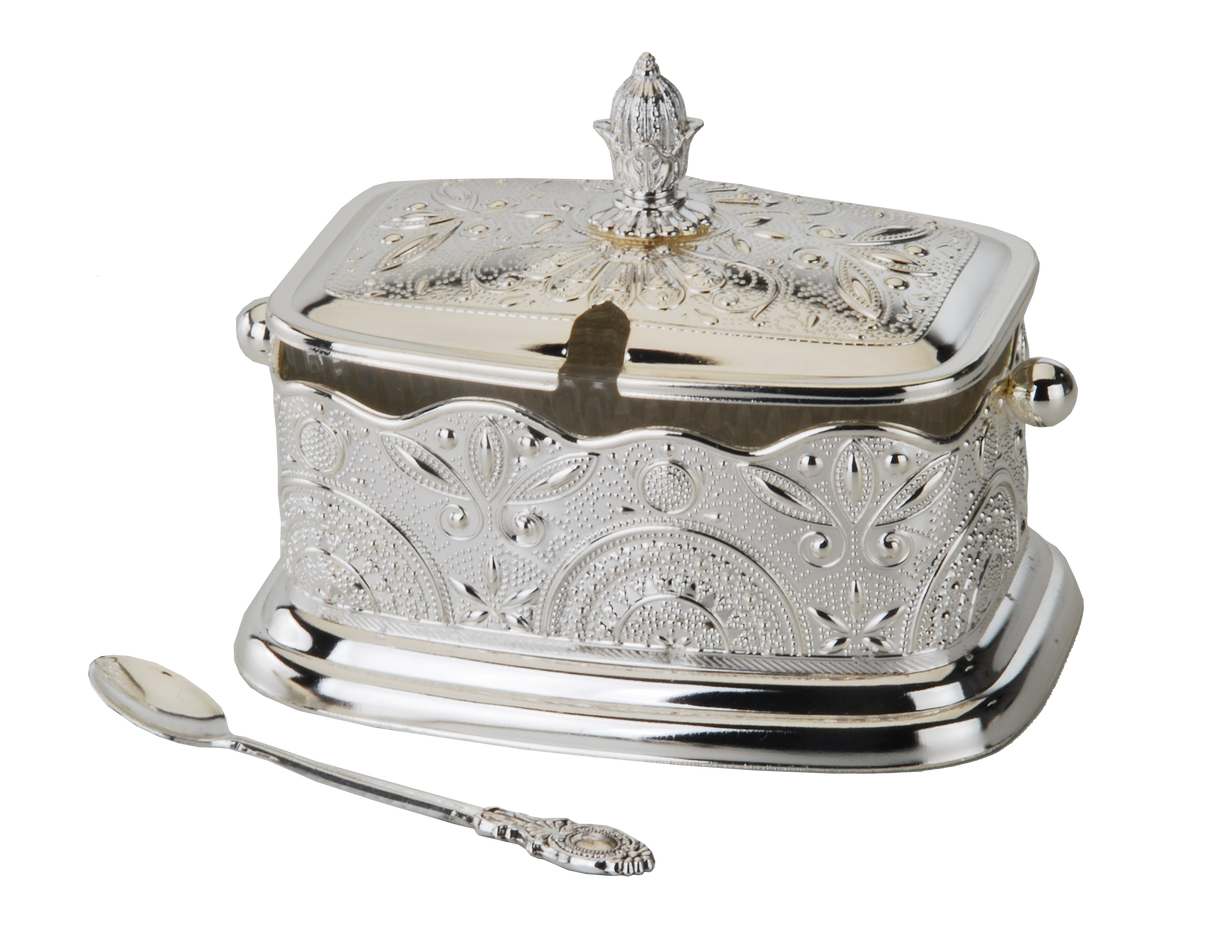 Honey Dish Rectangle Filigree Design 5.5X3.5X4 - LEHADAR