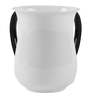 Acrylic Wash Cup Pearl With Black Handles 5" - LEHADAR