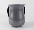 Acrylic Cup With 2 Handles Metallic Silver With black Handle - LEHADAR