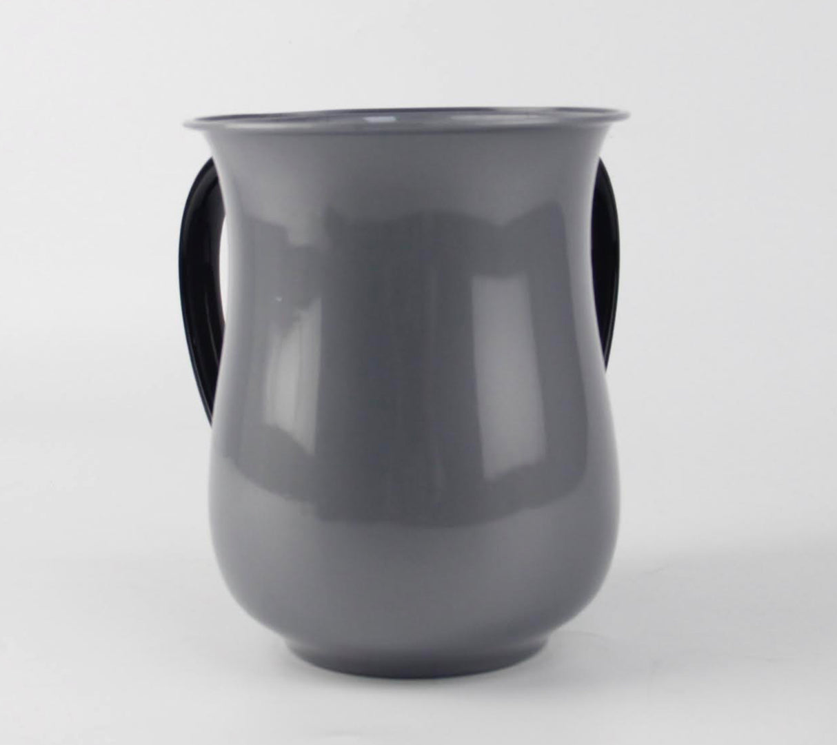 Acrylic Cup With 2 Handles Metallic Silver With black Handle - LEHADAR