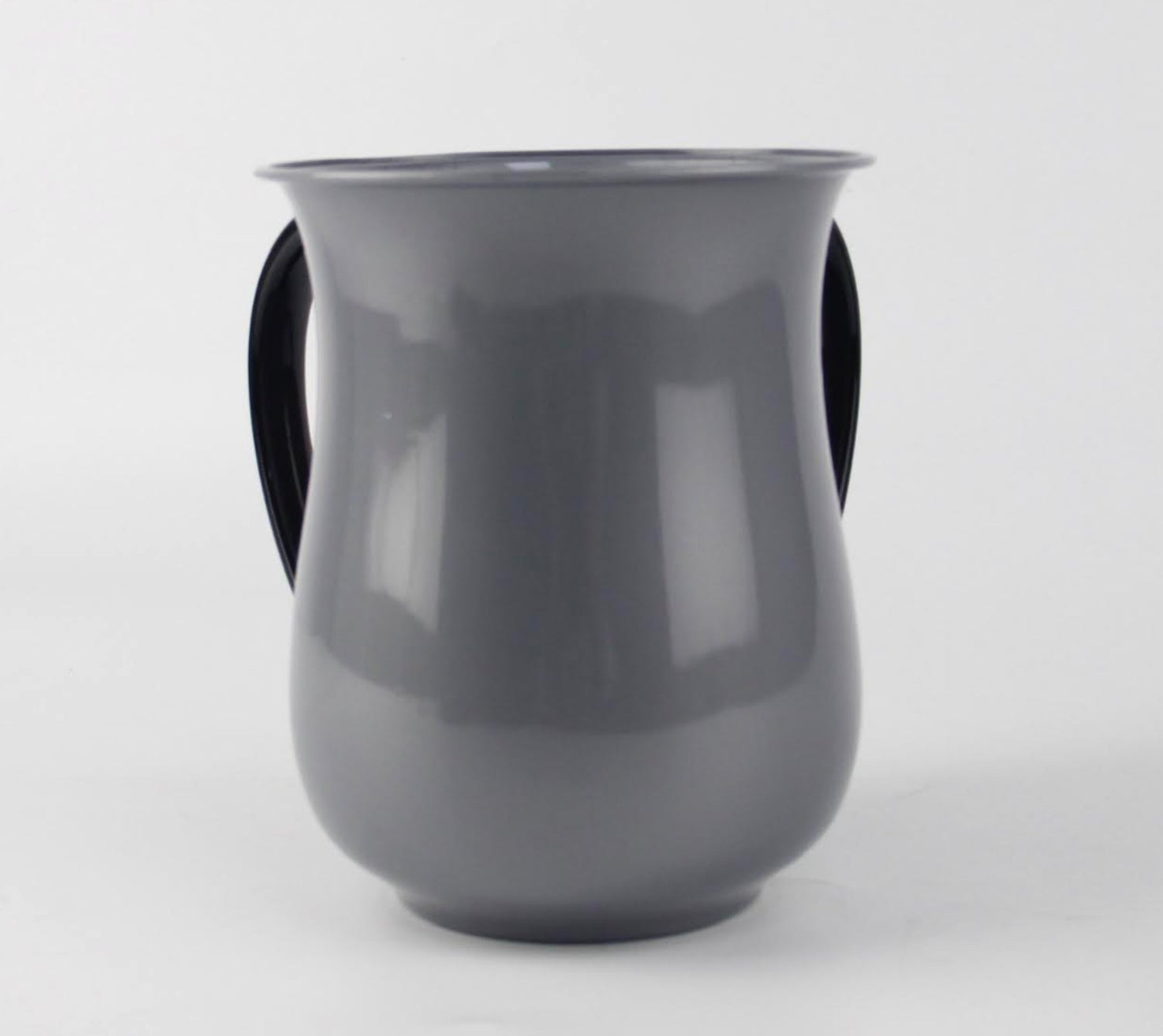 Acrylic Cup With 2 Handles Metallic Silver With black Handle - LEHADAR