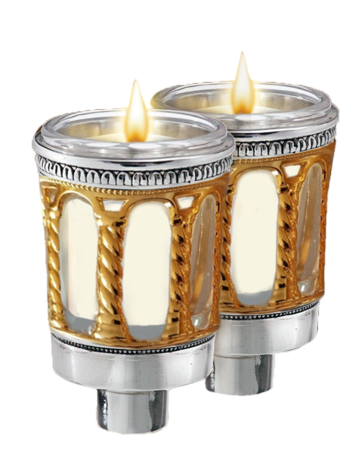 Neronim Holders Royal Palace Design Gold & Silver Plated 3" (12 per display box) - LEHADAR