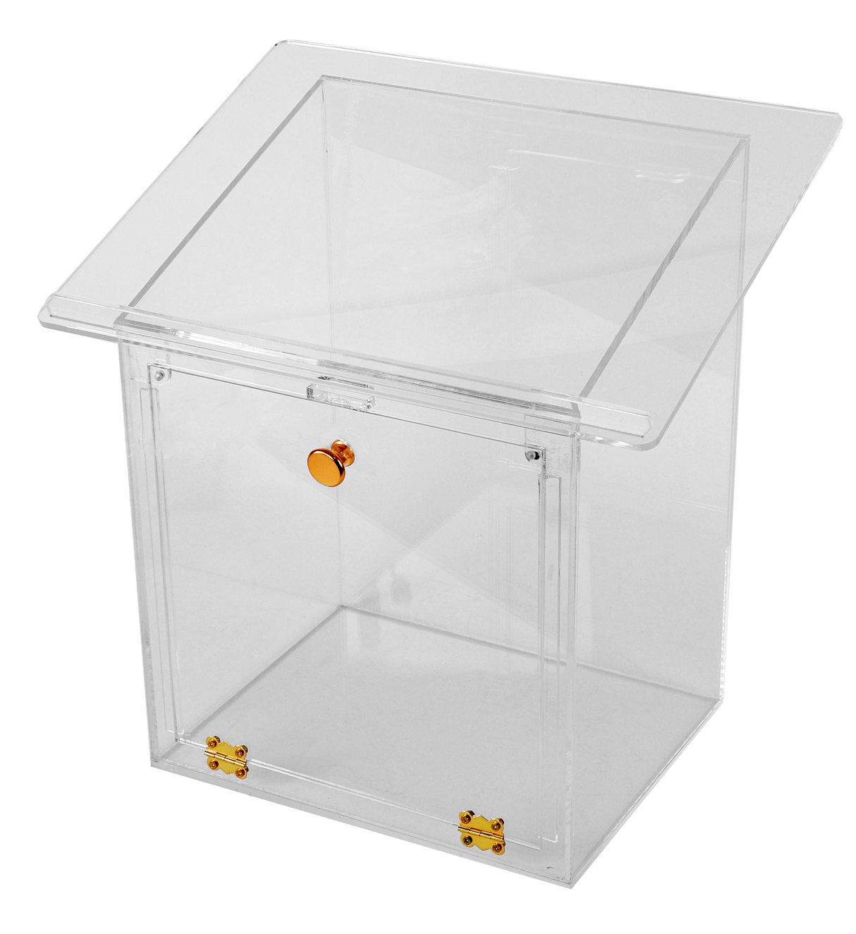 Acrylic Table Top Shtender With Door & Gold handle 15.5"Hx12" W x15 3/4"L - LEHADAR