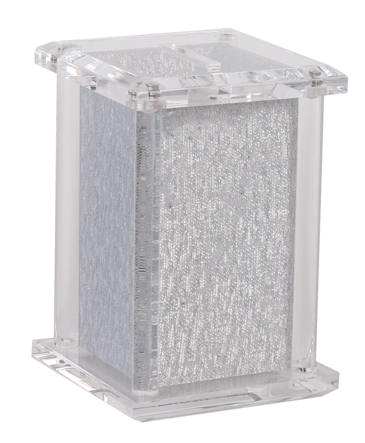 Acrylic Tzedakah Box With Poles 5 x 3" - LEHADAR