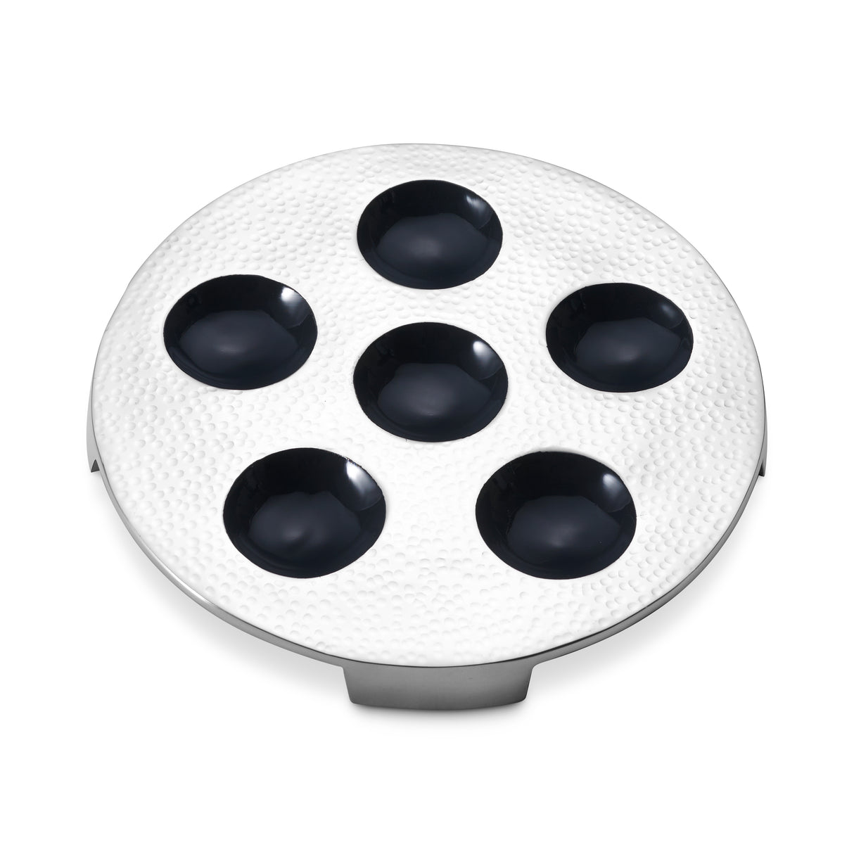 Seder Plate - Hammered Design - Stainless Steel - LEHADAR