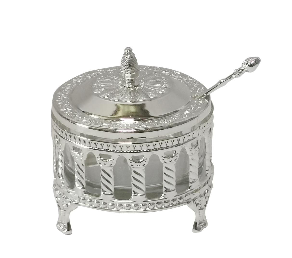 Silver Plated Honey Dish Royal palace design - LEHADAR