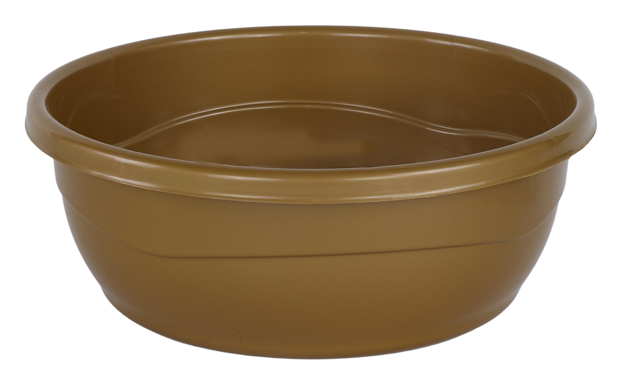 Plastic Washing Bowl Metallic Gold (Case Quantity 60 PC) - LEHADAR
