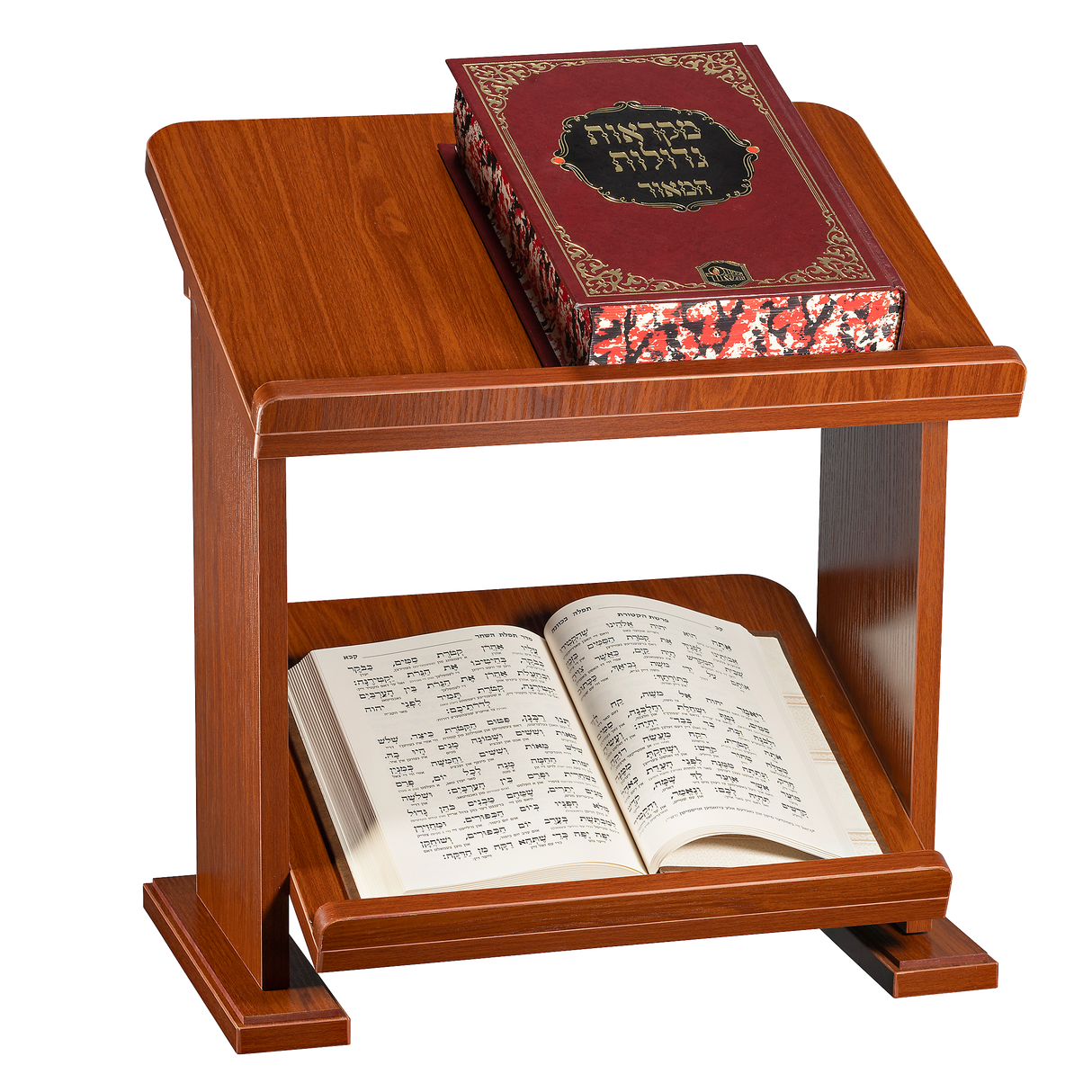 Mahogany Table Top Shtender 15"H - 2 Levels - Assembled - LEHADAR