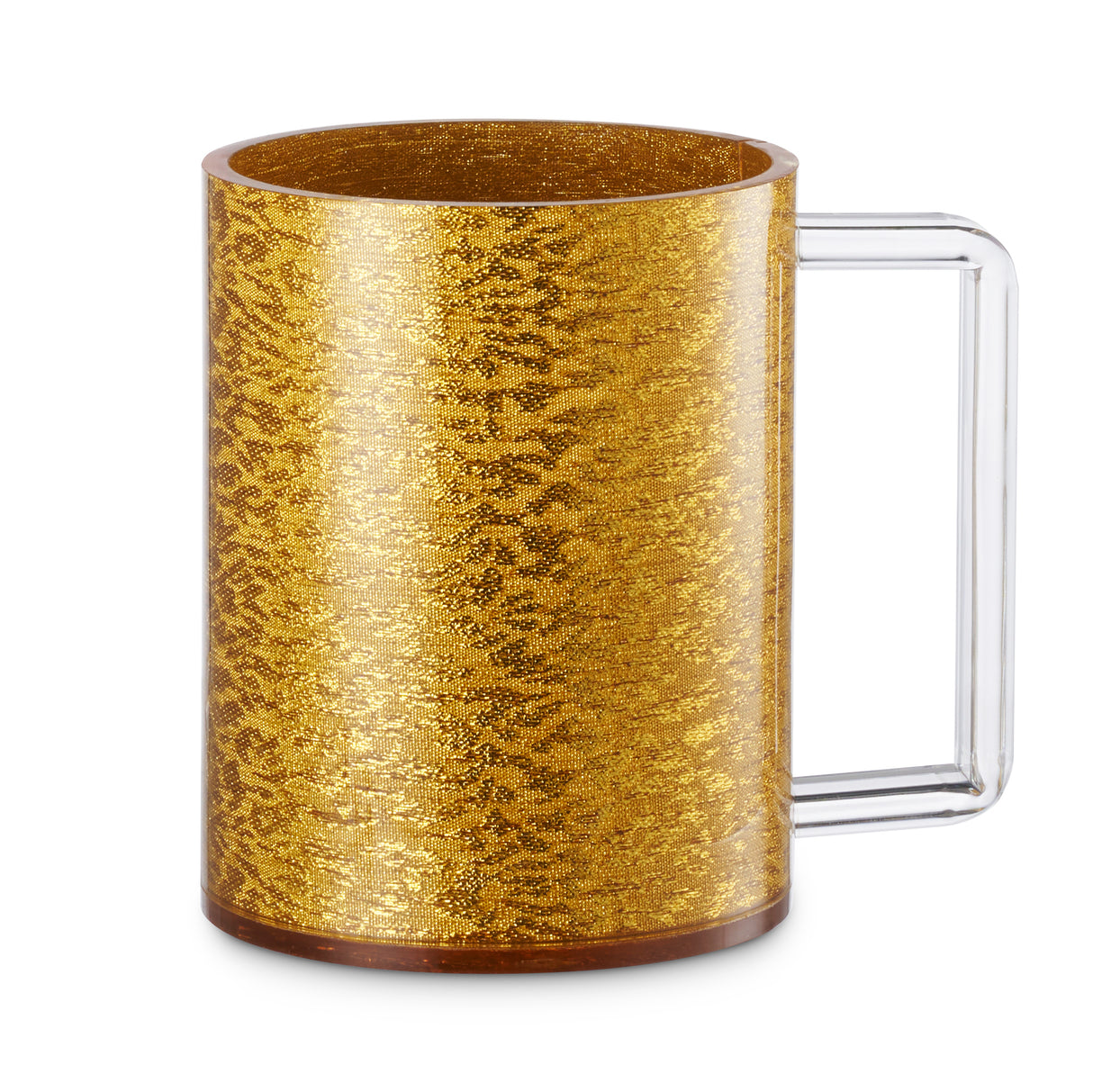 Gold Acrylic Wash cup with Clear Handles - LEHADAR