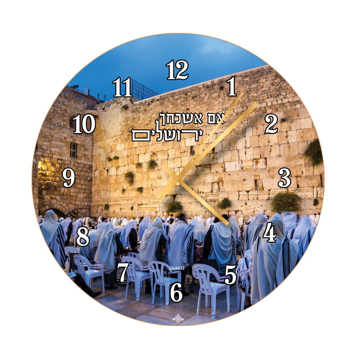 Glass Kotel Design Clock - 12" - LEHADAR