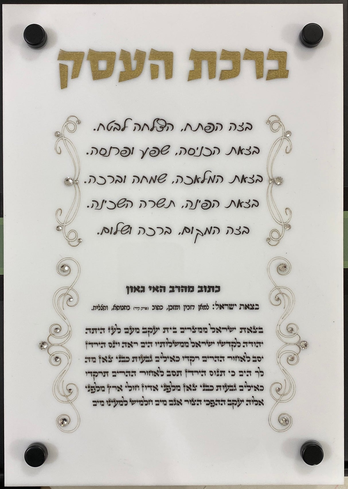 Birches Hoieseck #1 Lucite with Theilim #114 - LEHADAR