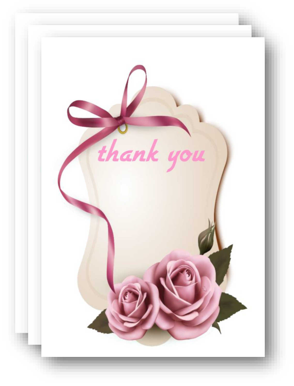 5 Thank You Cards 4.5"x3" - LEHADAR