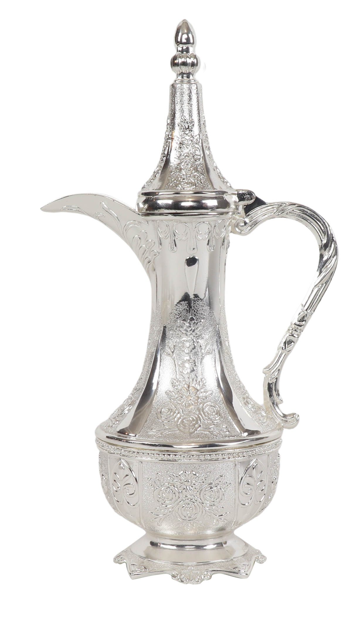 Chanukah Kriegel / Oil Bottle Silver Plated - Vintage Style 7" - LEHADAR