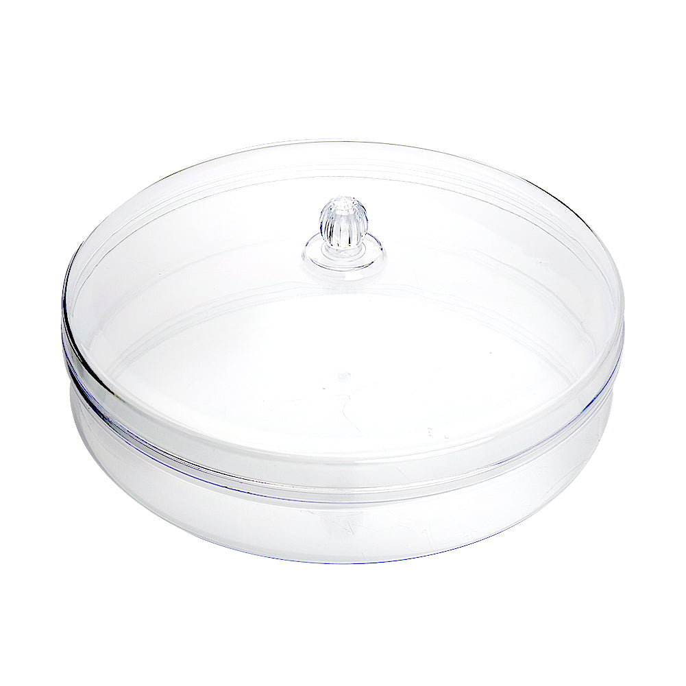 Matzah Holder Round Acrylic - Clear 12" {61014-C} - LEHADAR