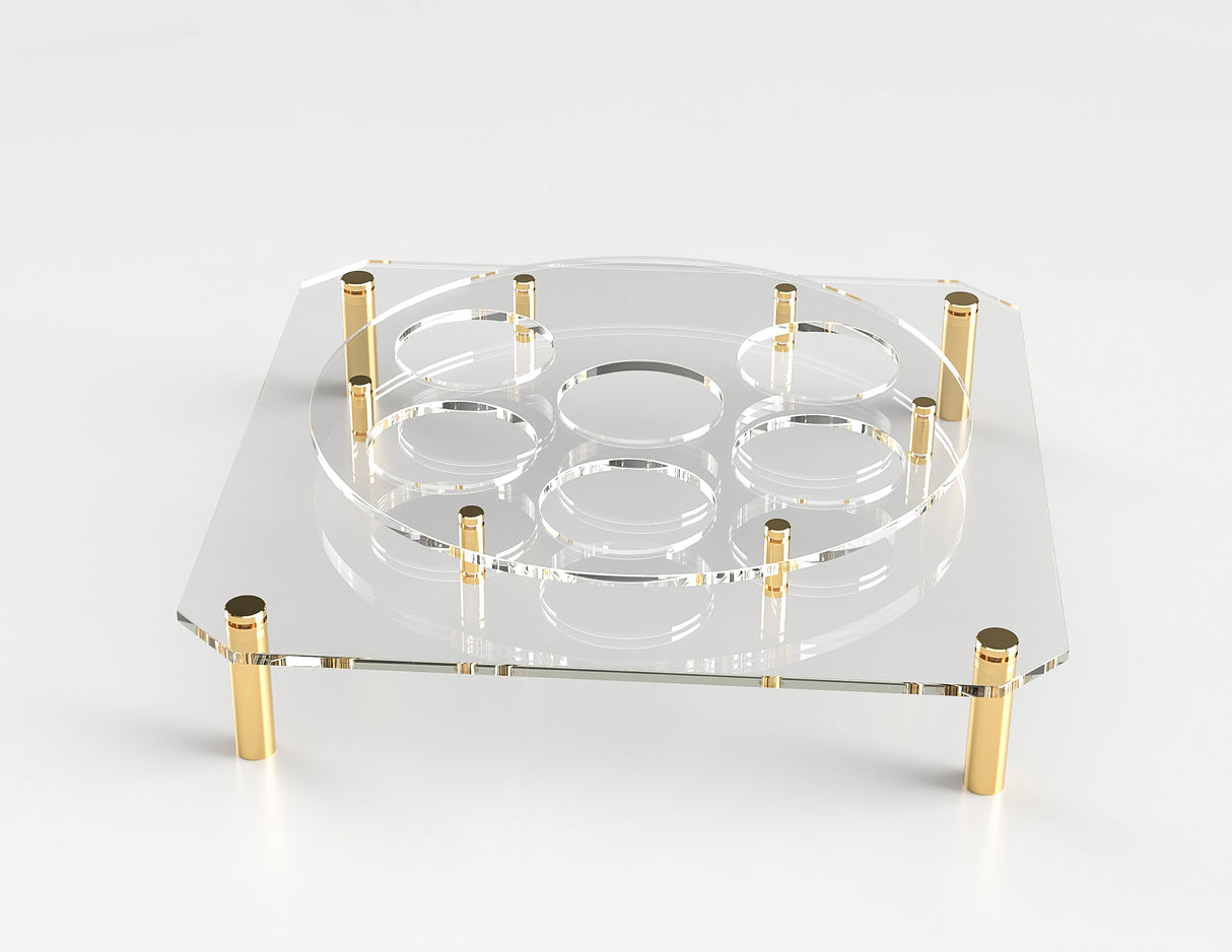 Acrylic Karah With standoff 16X16" X4.5"H - LEHADAR