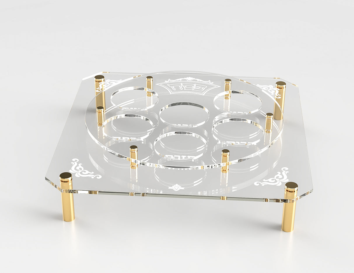 Acrylic Karah Engraved With Standoff 16X16" X4.5"H - LEHADAR