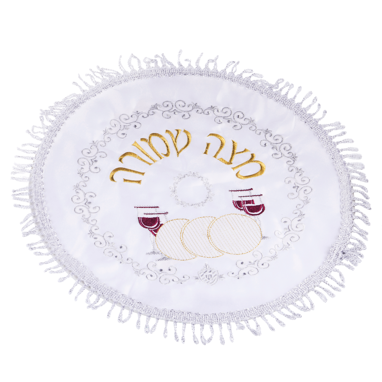 Matzah Cover Round 1 Pocket Small w Hard Plastic 13 " - LEHADAR