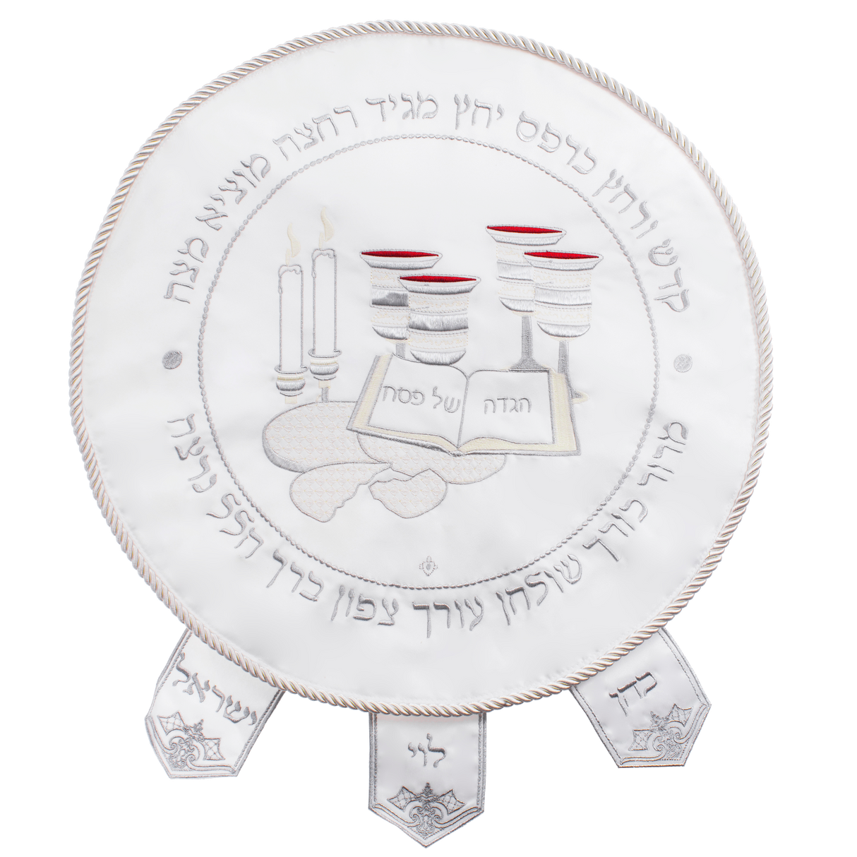 Round Matzah Cover 17.5" With Hard Plastic - LEHADAR
