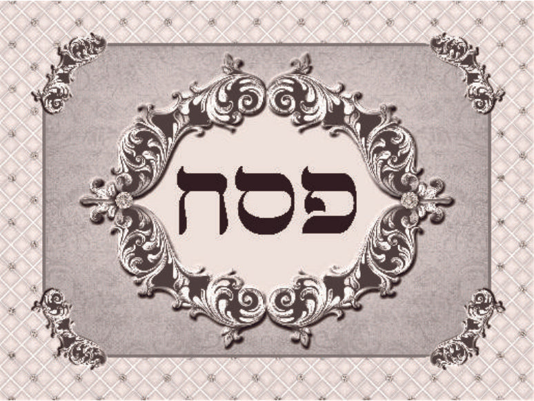 Pillow Cover For Pesach Printed on Satin 24 x18" - LEHADAR