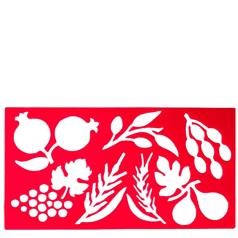 7 Spices Alphabet Stencil Small - Red 4.5 X 8" - LEHADAR