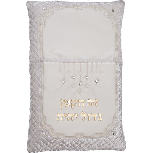 Leatherette Brit Pillow 30''x20'' with Bold Embroidery - LEHADAR