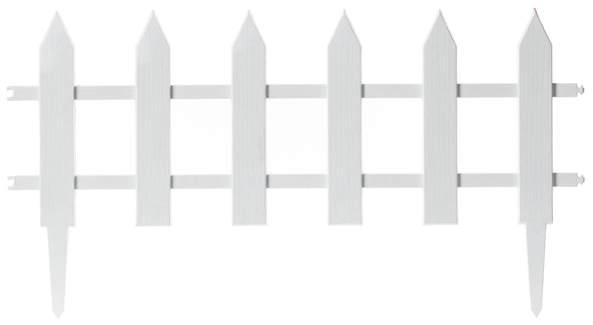 White Vinyl Garden Lawn Picket Fence Patio Flower Bed Garden Lawn Gate - LEHADAR