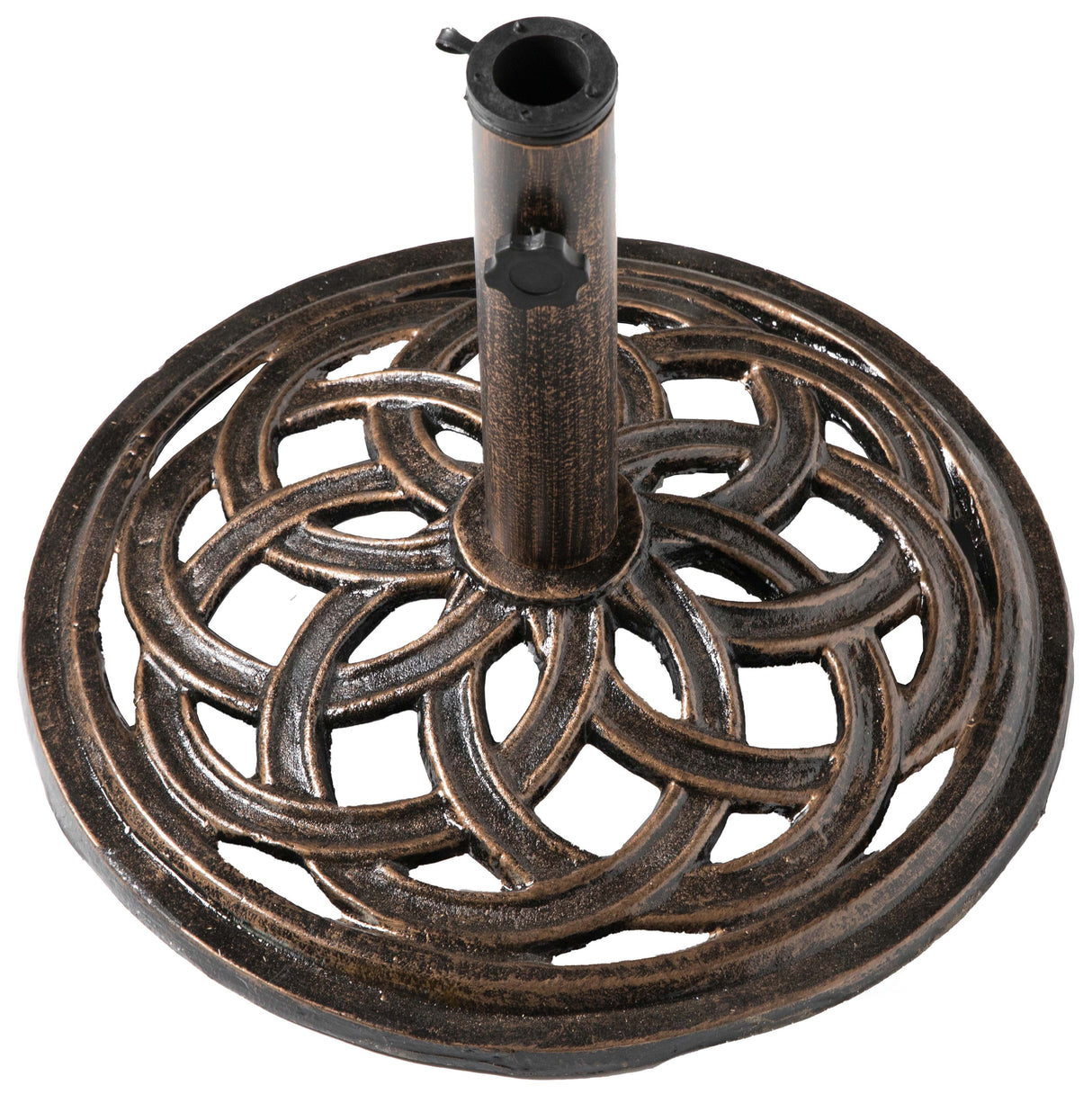 Outdoor Patio Cast Iron Umbrella Base Holder Stand 20 Lb. Round - LEHADAR