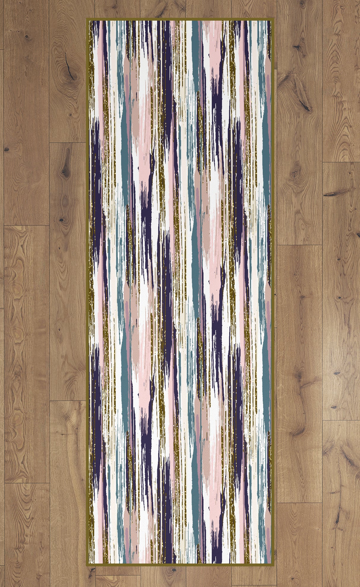 Deerlux Modern Living Room Area Rug with Nonslip Backing, Abstract Brushstrokes and Glitter Pattern, 2.5 x 6.5 Ft Runner - LEHADAR