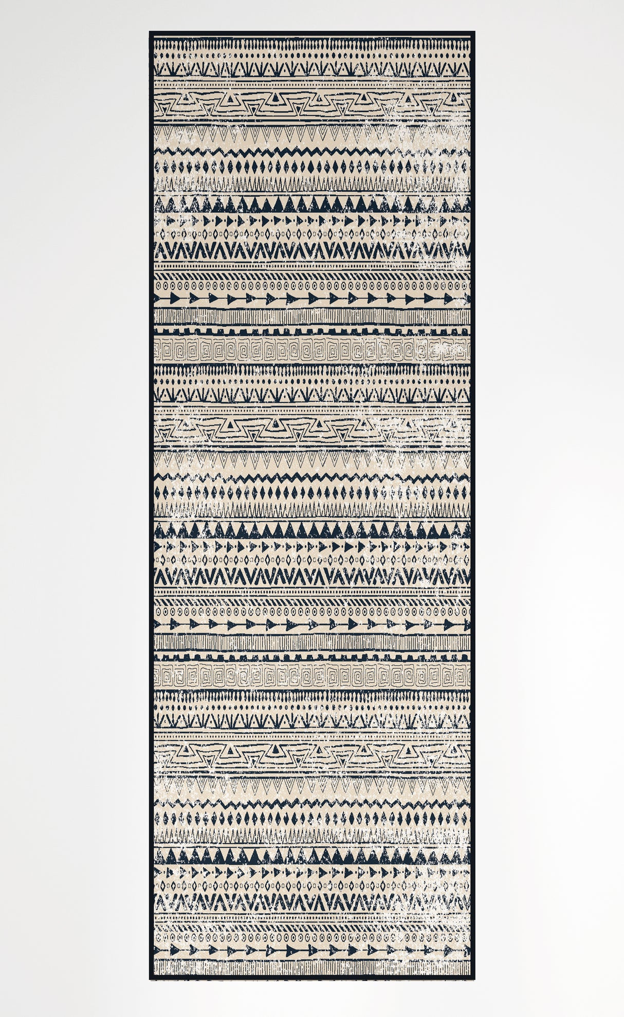 Deerlux Boho Living Room Area Rug with Nonslip Backing, Bohemian Tribal Print Pattern, 2.5 x 6.5 Ft Runner - LEHADAR