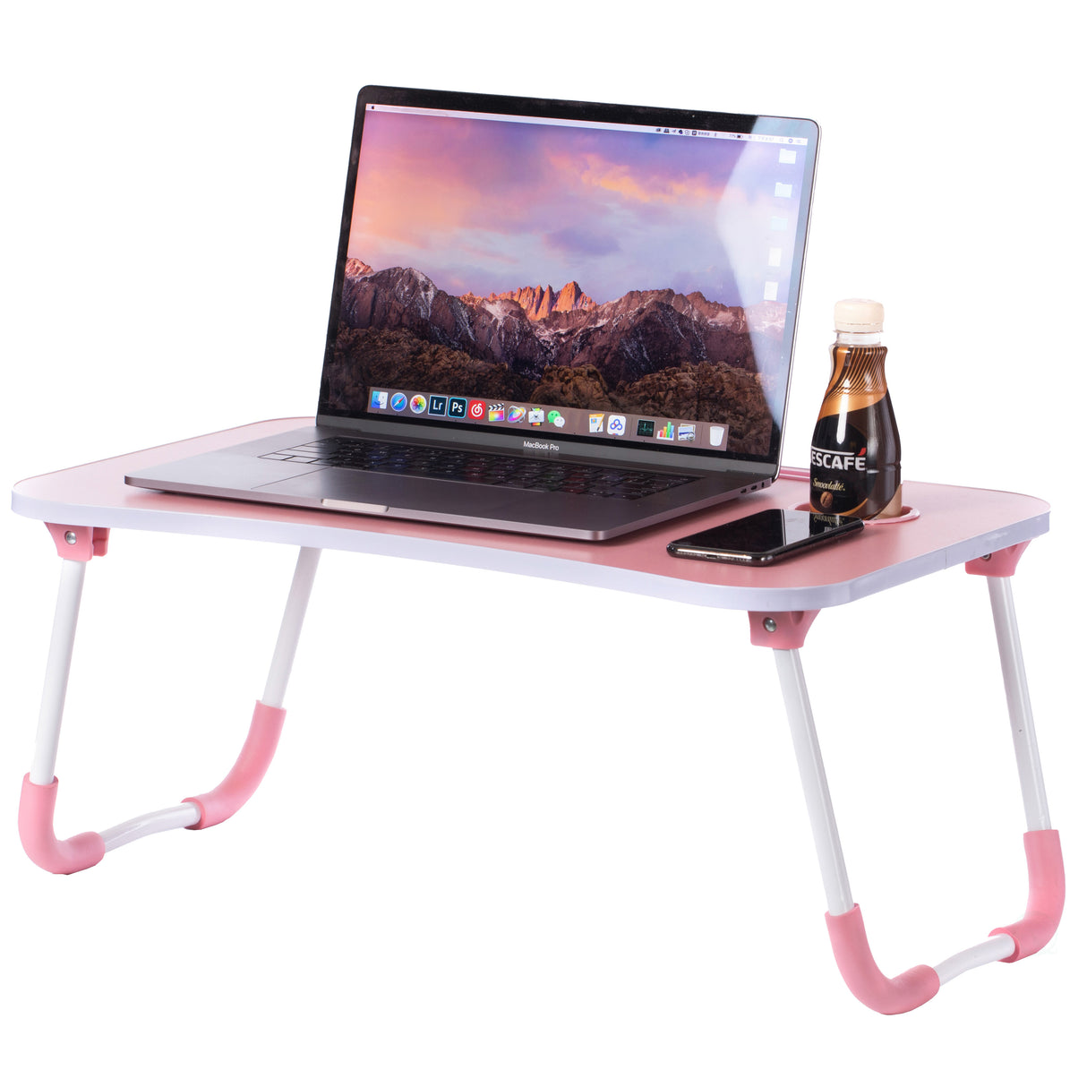 Bed Tray Laptop Foldable Table, Kids Lap Desk Homework Table, Pink - LEHADAR