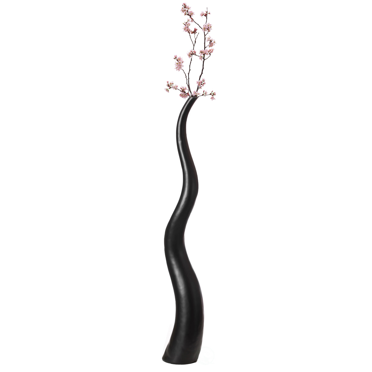 Uniquewise 51" Tall Animal Horn Shape Floor Vase: Elegant Ceramic Black Accent for Entryway, Dining, or Living Room Decor - Distinctive Antler Design, Adding Nature-Inspired Charm to Your Home - LEHADAR