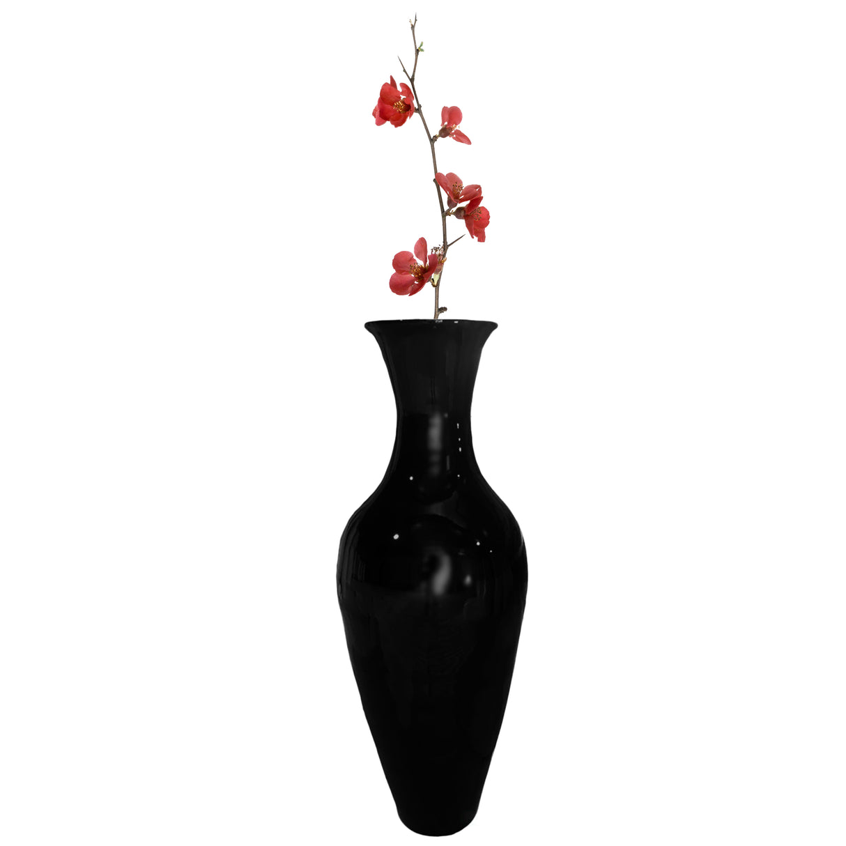 Uniquewise Tall Floor Vase, 37 Inch Bamboo Vase, Modern Black Vase for Dining, Living Room, Entryway, Large Flower Holder, Classic Floor Vase for Home Decor - LEHADAR