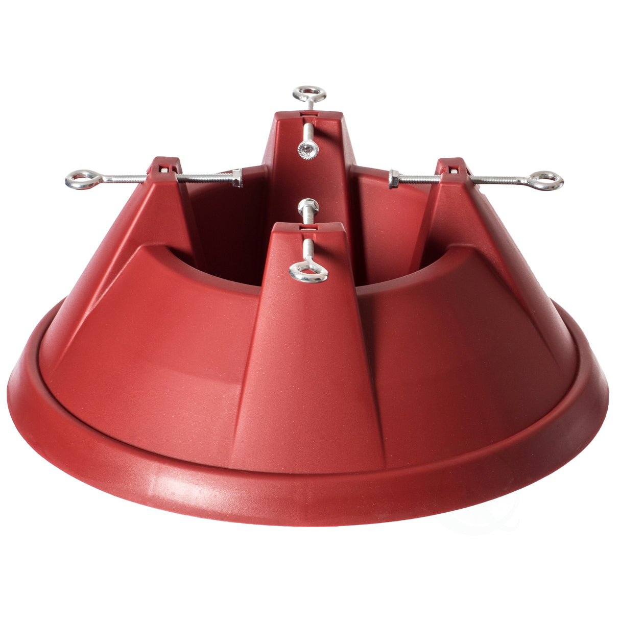 Plastic Christmas Tree Stand With Screw Fastener, Red - LEHADAR