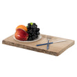 16" Rustic Natural Tree Log Wooden Rectangular Shape Serving Tray Cutting Board - LEHADAR