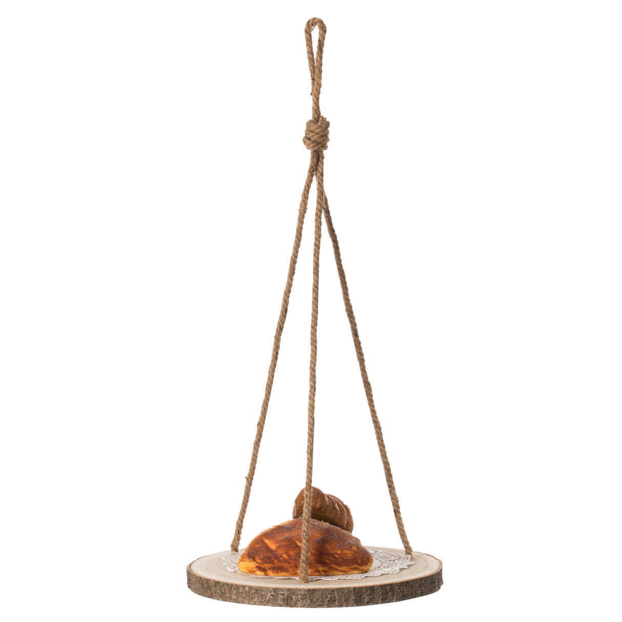 Natural Wood Modern Hanging Shelf Log Slices for Kitchen Dining Room Office Outdoors 12"" - LEHADAR