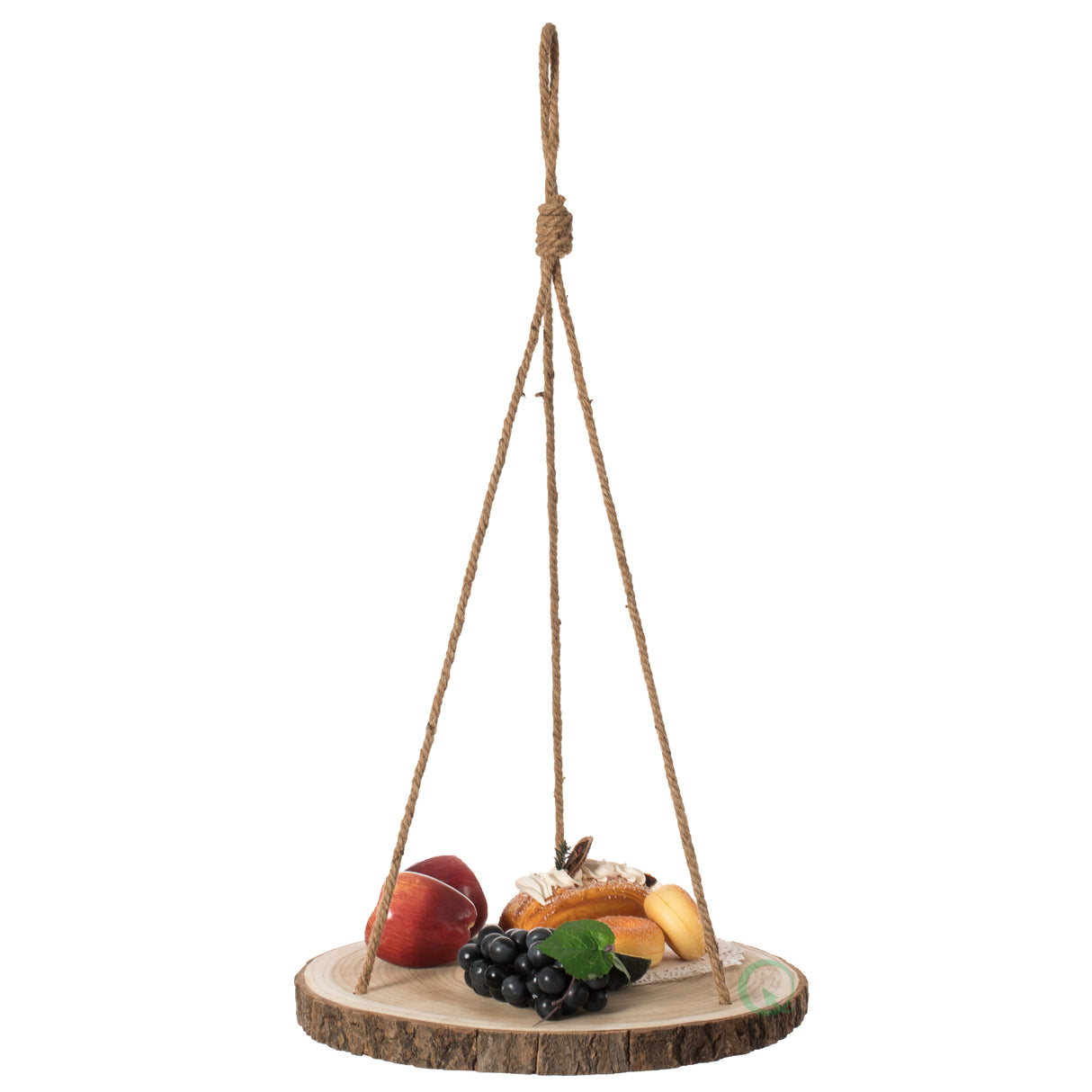 Natural Wood Modern Hanging Shelf Log Slices for Kitchen Dining Room Office Outdoors 15"" - LEHADAR