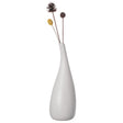 White Contemporary Unique Teardrop Shaped Ceramic Table Vase Flower Holder,12.5 Inch - LEHADAR