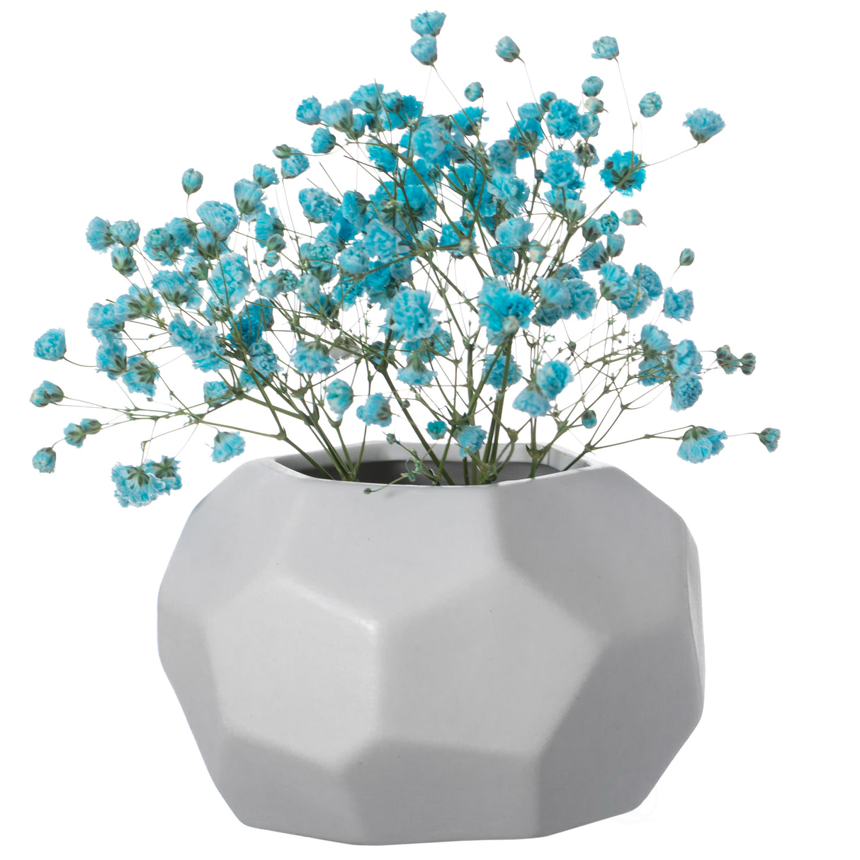 Contemporary White Ceramic Unique Honeycomb Shaped Table Vase Flower Holder - LEHADAR