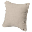 16" Handwoven Cotton Throw Pillow Cover with Drawstring with Filler, Natural - LEHADAR